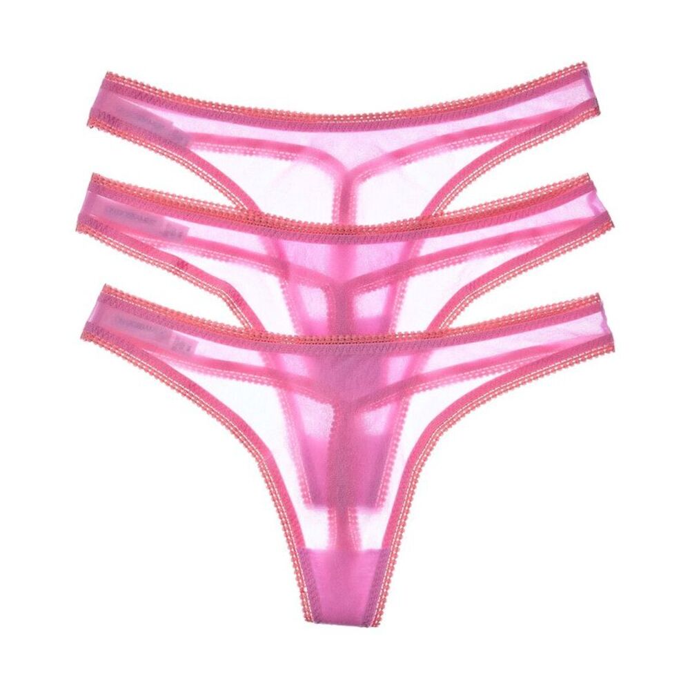 Ongossamer Womens 3Pk Hip-G Thong, Red